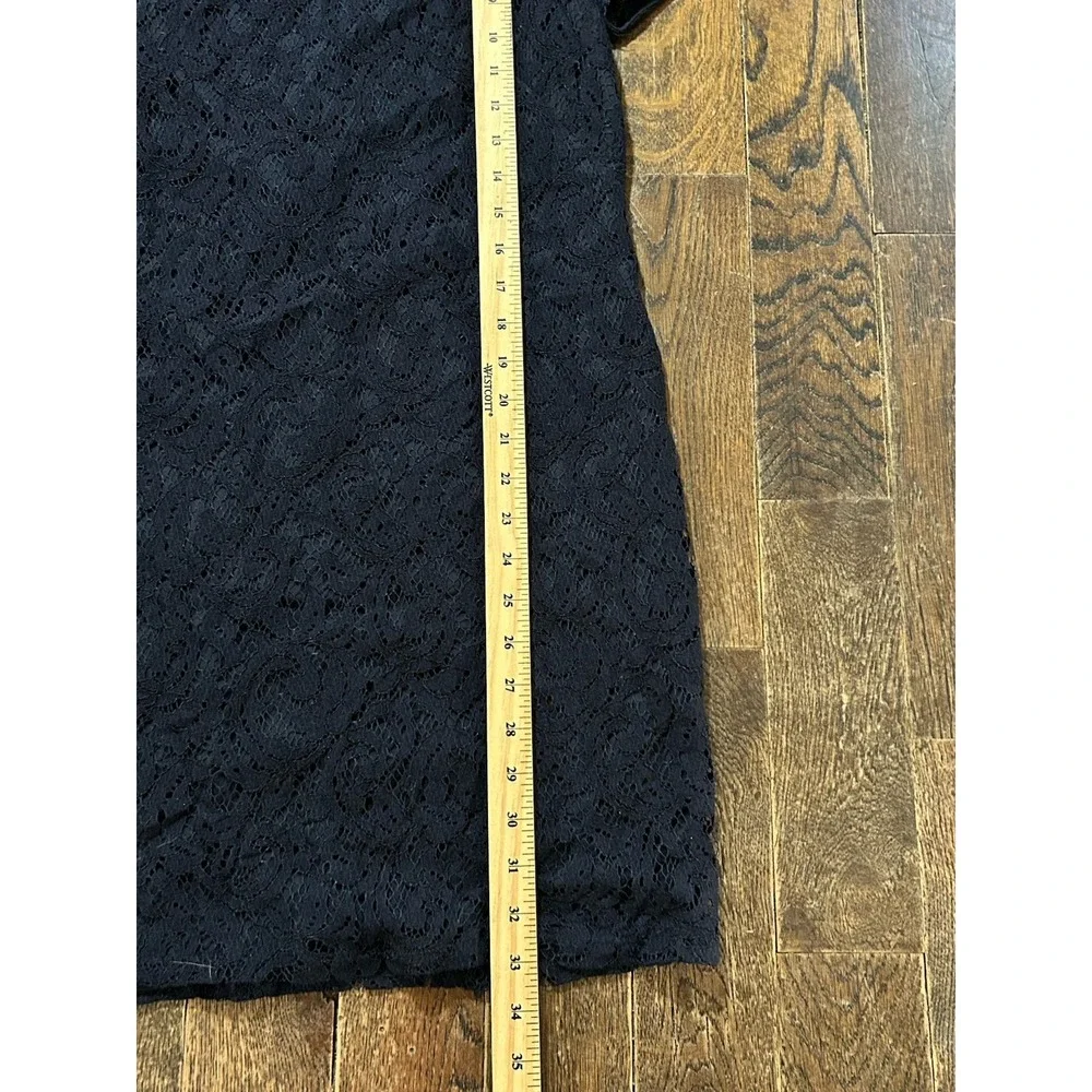 Ann Taylor Blue Lace‎ Lined Semi Sheer Shift Size Dress 6